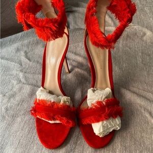 Elegant Red High Heel Sandals